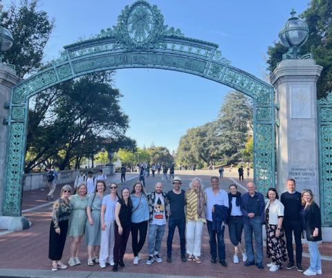 group photo in front of Sather Gate